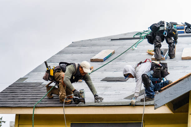 Professional Gutter Installation technician working in Henrico, VA